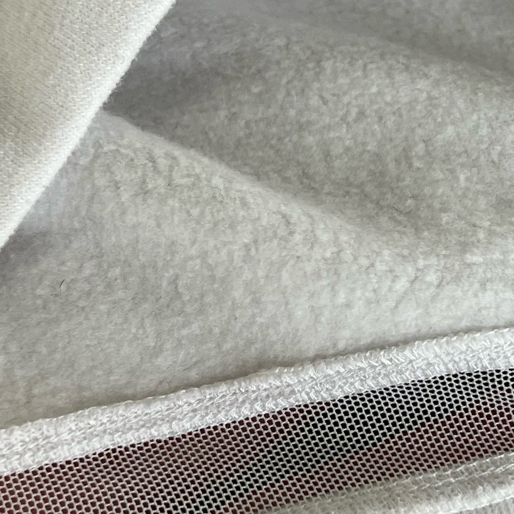 ALO Yoga White Cropped Turtleneck Sweatshirt with Mesh Trim - Picture 9 of 10
